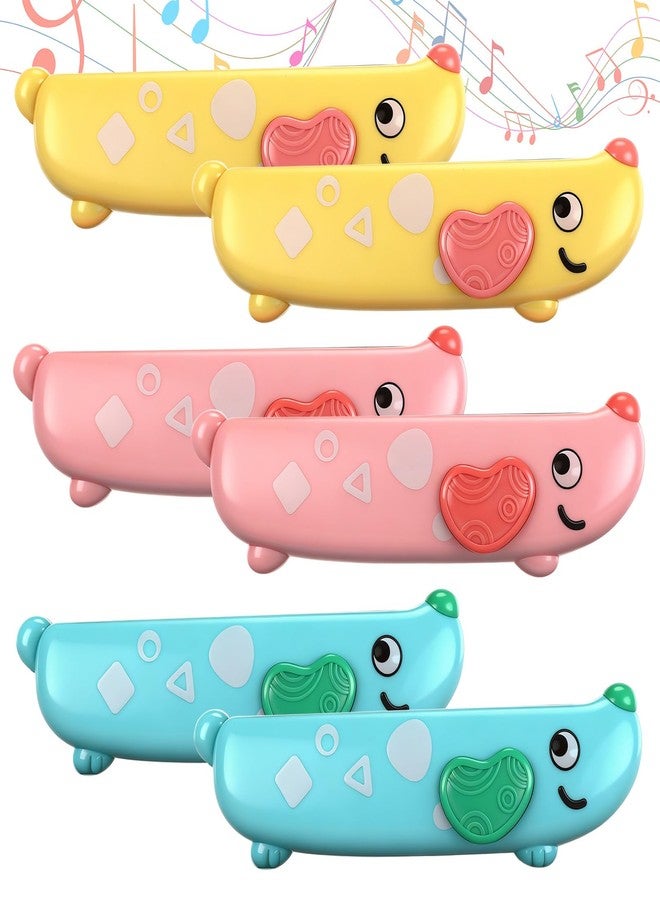 Lukmaa 6 Pcs Harmonica for Kids Beginners Toddler Musical Instruments Toys 16 Hole Harmonica Set Easy-to-learn Key of C Cute Dog Colored Mouth Organ Educational Toys for Baby Girl Boy over 3 Years Old - Image 1